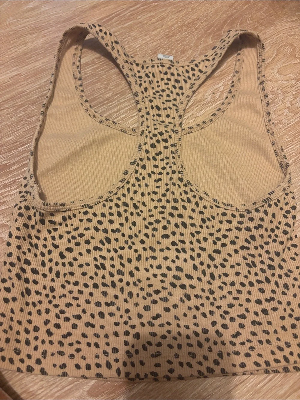 Forever 21 Tan Leopard Ribbed Racerback Tank - Picture 2 of 3
